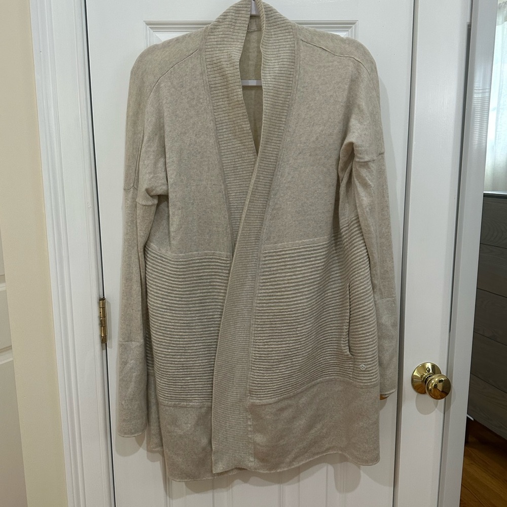 LULU lemon wool wrap sweater